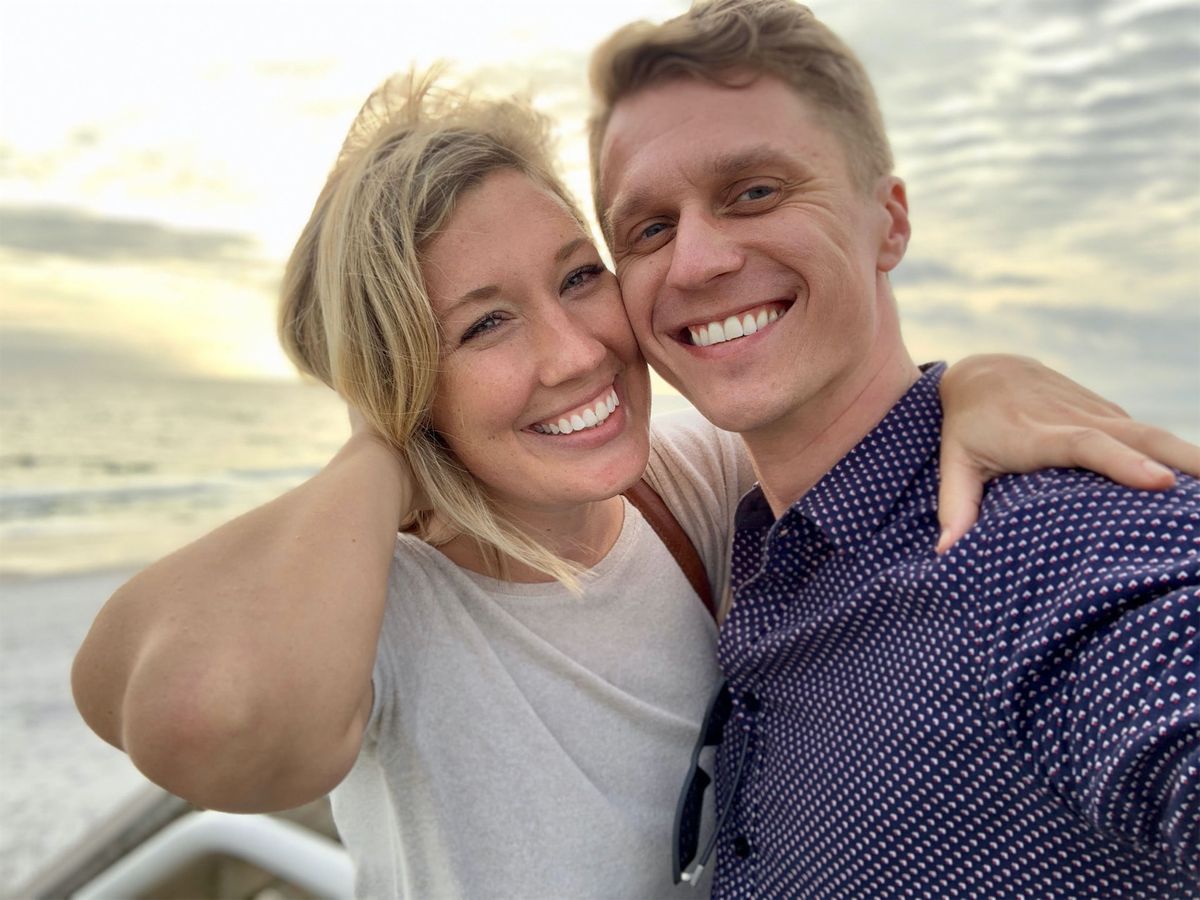 Kevin and Christine smiling together